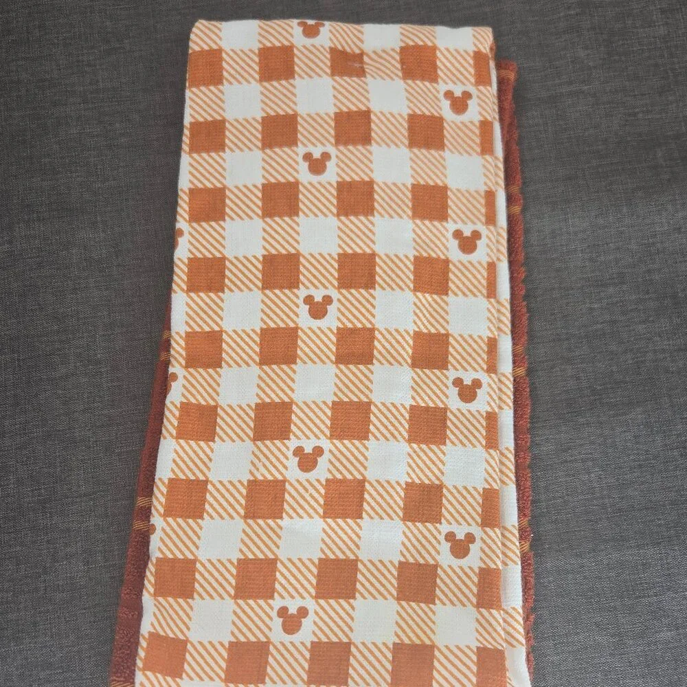 Disney Mickey Mouse Plaid Cotton Hand Towels – Set of 2